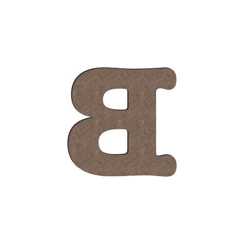 Decorative MDF letter - 10 cm B - Sublimation Transfer
