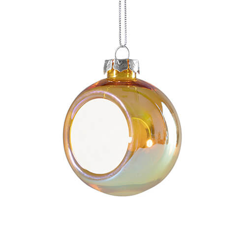 Adorno de plástico transparente para árbol de Navidad ∅ 8 para sublimación - dorado