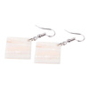 Boucles d'oreilles en coquille pour la sublimation - carré