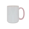 Mug blanc MAX A+ 450 ml avec anse rose Sublimation Transfert Thermique