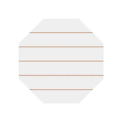 Hexagonal fotoram i MDF, randig, 25,4 x 25,4 cm