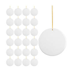 25 kerek kerámia medálból álló készlet szublimációhoz