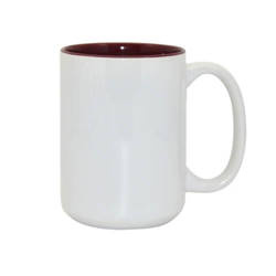 MAX A+ krūze 450 ml ar bordo krāsas iekšpusi Sublimācija Termiskā pārnese