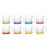 330 ml glass mug for sublimation - with a red bottom