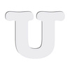 Decoratieve letter in MDF voor sublimatie 18 cm U