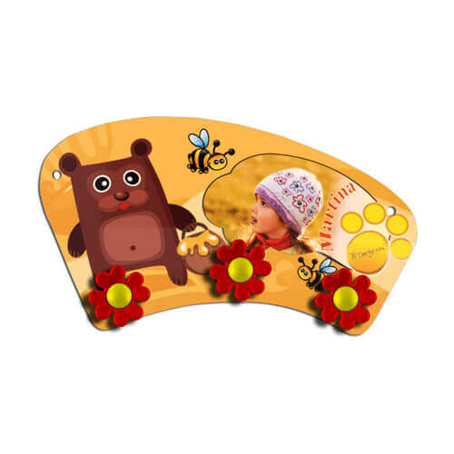 MDF hanger for sublimation printing – red flowers