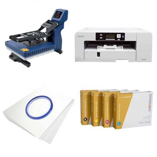 Sawgrass Virtuoso SG1000 printer set + 40 x 60 cm flatbed press with sliding table - BPRO4060DSCB ChromaBlast