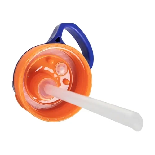 Alumiinipullo 500 ml valkoinen, oranssi korkki ja tummansininen kahva sublimaatiota varten