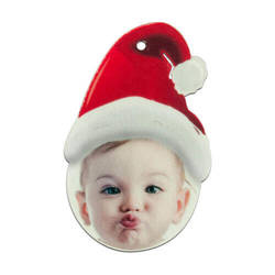 Felt Santa Claus cap shape decoration Sublimation Thermal Transfer