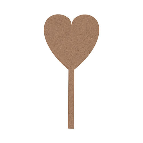 Fiberboard information sign for sublimation - heart