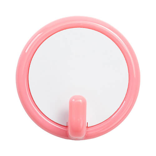 Percha grande de plástico para sublimación - circulo rosa