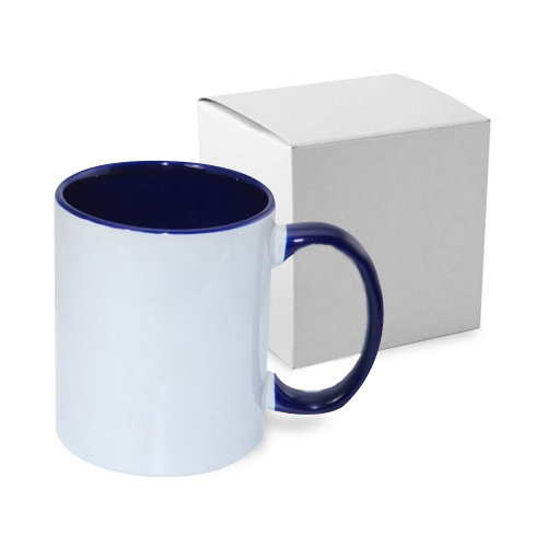 JS Coating 330 ml FUNNY mok marineblauw met kartonnen doosje Sublimatie Thermische overdracht