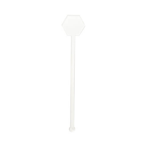 Drinkomrörare i akryl 15 cm för sublimering - hexagon