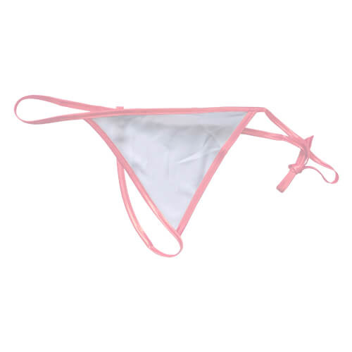 Tangas para mujer listas para sublimación con ribete rosa