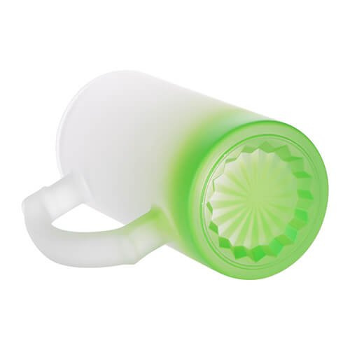 Matný sklenený pohár 470 ml na sublimáciu - zelený gradient