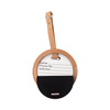 Leather luggage tag for sublimation - brown circle