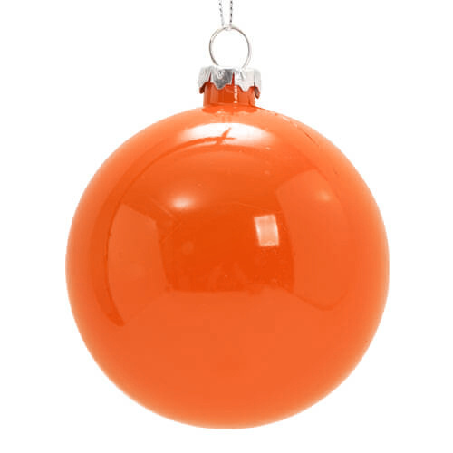 Christmas tree bauble Ø 7.8 cm for sublimation - shiny orange