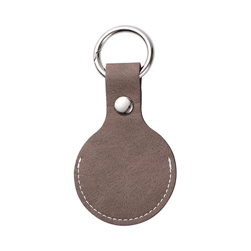 Leren sleutelhanger / AirTag etui voor sublimatie - grijs