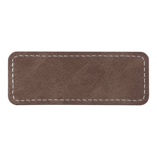 Ādas nozīmīte 8,2 x 3,1 cm sublimācijai - pelēka
