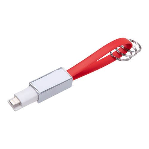Keychain - Lightning data cable for sublimation - red