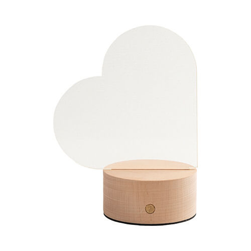 Akrylowa ramka z brokatem do sublimacji - serce