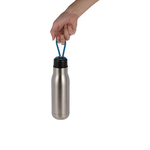 Bidon - μπουκάλι ποτού 500 ml με λαβή - γραμμή εξάχνωσης - ασημί