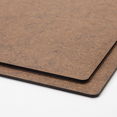 Vezelplaat voor sublimatie 20 x 20 x 0,3 cm - 2 stuks. - donkerbruine rug