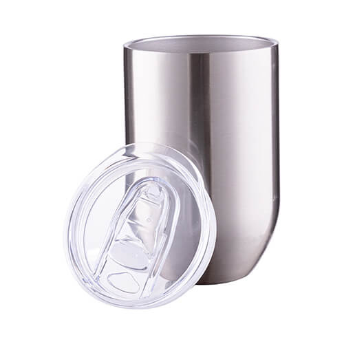 Hrnček na víno 360 ml na sublimáciu - strieborný