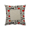 Canvas kussensloop 38 x 38 cm voor sublimatie - Love Lettering