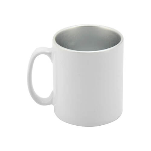 Mug 300 ml intérieur argenté Sublimation Transfert thermique