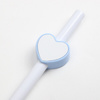 Silicone straw cap Ø 0,8 / 1 cm for sublimation - blue heart