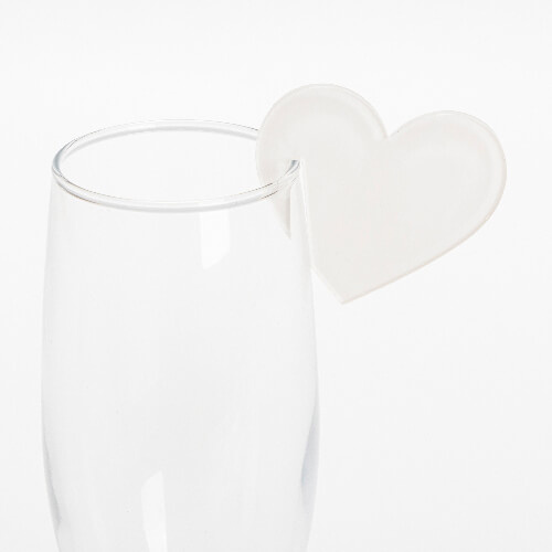 Cintre en verre acrylique pour sublimation - cœur