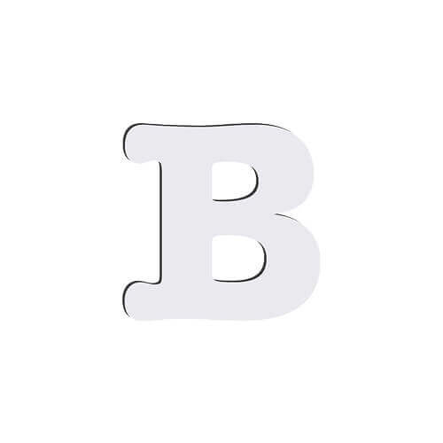 Decoratieve letter in MDF voor sublimatie 10 cm B