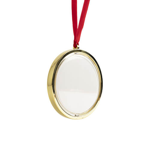 Adorno de árbol de Navidad giratorio para sublimación - dorado