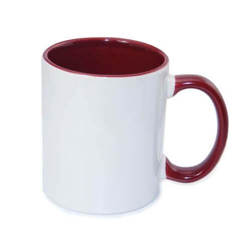 Skodelica A+ 330 ml FUNNY maroon Sublimacija Termični prenos
