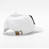 Casquette de baseball en coton avec patch velcro rectangulaire pour sublimation - blanc
