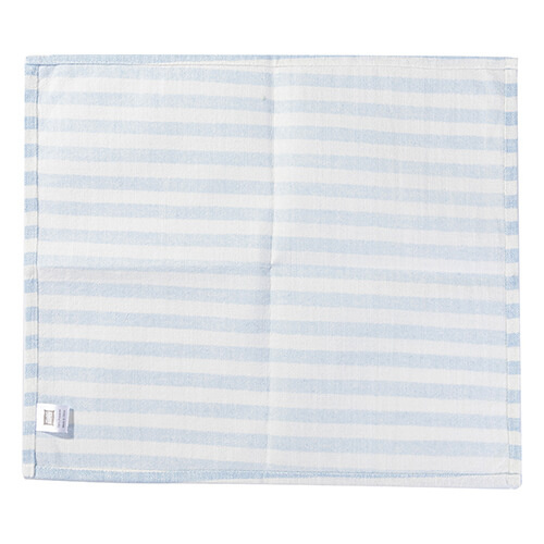 Saltea de masă din in 45 x 40 cm crem cu dungi albastre pentru sublimare