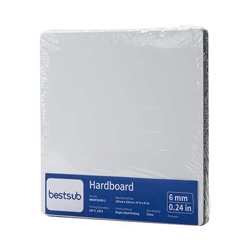 Fiberboard for sublimation 20 x 20 x 0.6 cm - 2 pcs. - light brown back