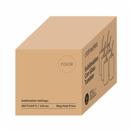 Set de 6 pahare maturate de 400 ml cu pai și capac de bambus pentru sublimare