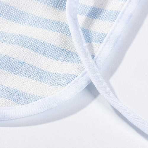 A linen apron for sublimation - cream with blue stripes