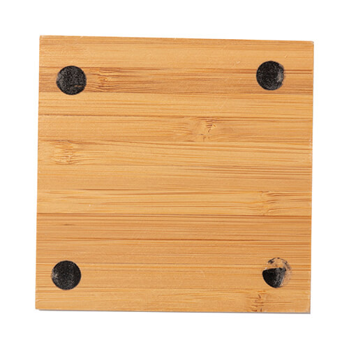 Bamboo pad for sublimation - 9.7 x 9.7 cm