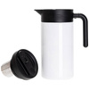 Jarra de café térmica de acero inoxidable de 1500 ml para sublimación - blanca