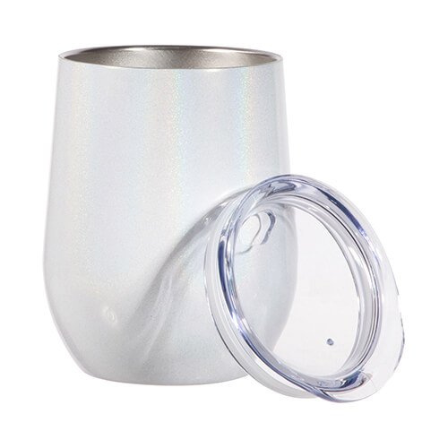 Cană de 360 ml pentru vin fiert pentru sublimare - alb iridescent