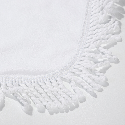 Handdoek 152 x 76 cm met kwastje voor sublimatie - wit
