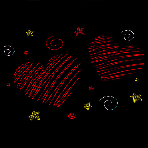 Liela cirkonija plāksne termopārnesei - divas sirdis