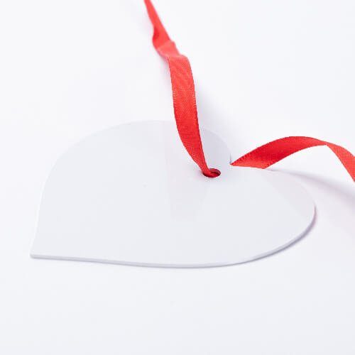 Metalen hanger voor sublimatie - hart