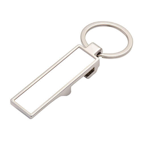 Metalen sleutelhanger - sublimatie flesopener - rechthoek