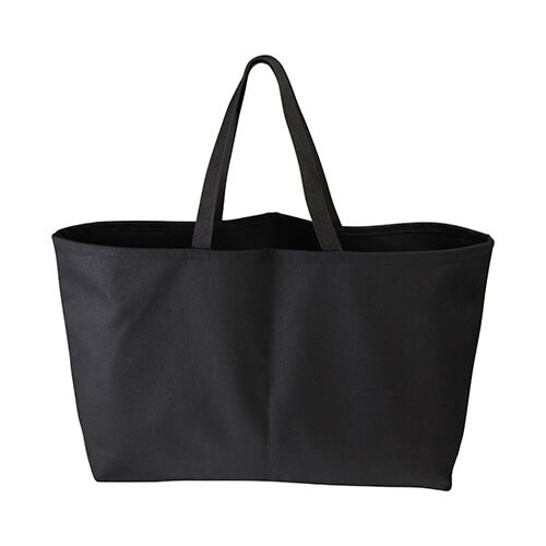 Sac en toile noire 63,5 x 37 cm pour transfert thermique