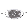 Large face mask with filter pocket and sequins for sublimation