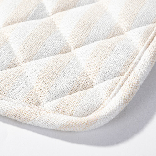 Tapis de cuisine 20 x 20 cm crème à rayures jaunes pour sublimation